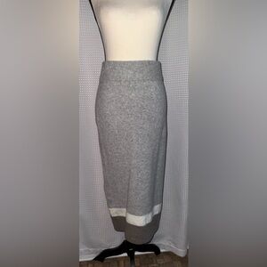 KENAR Women’s wool blend midi knit skirt size small‎